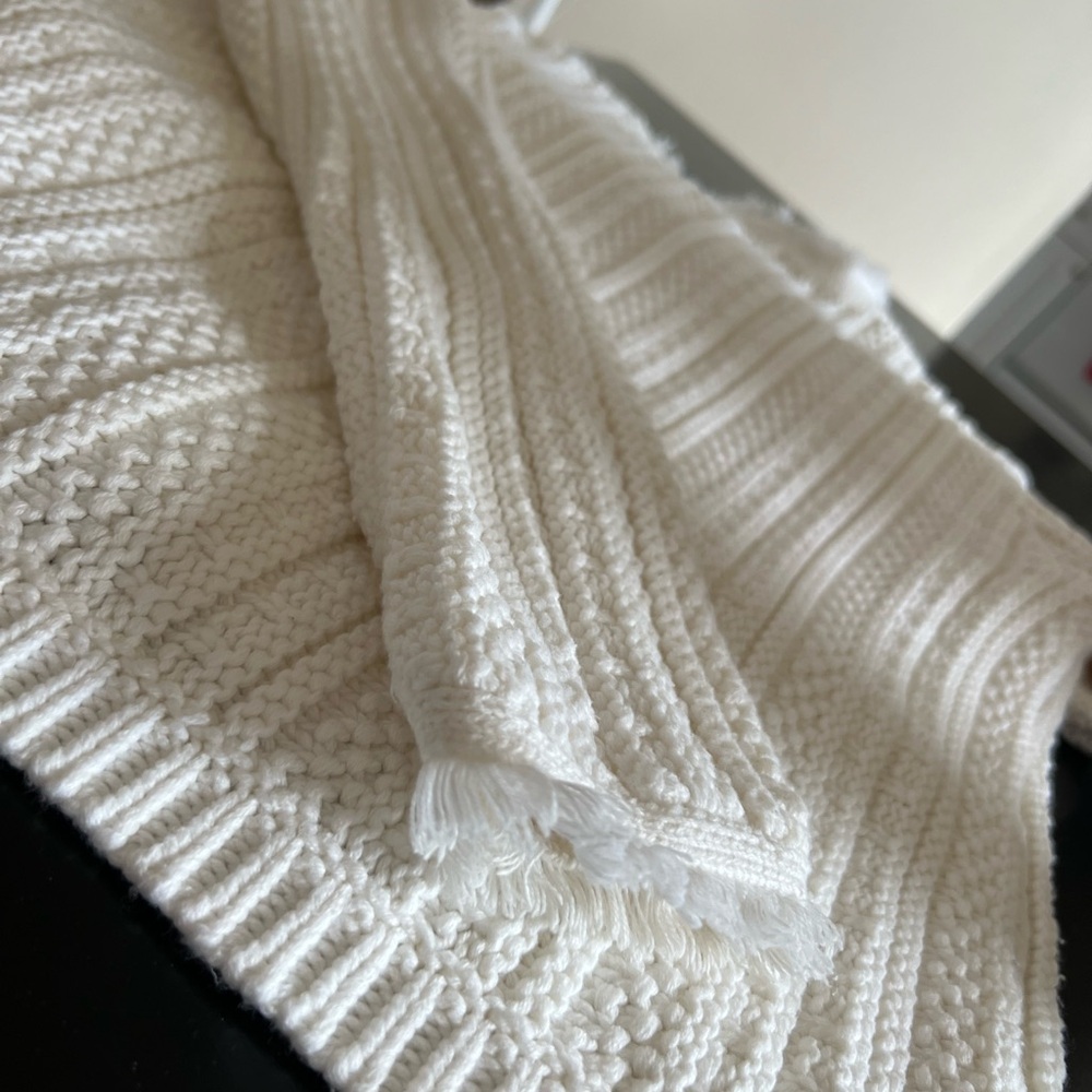 Tahari sweater/ knit white blazer - Picture 12 of 16